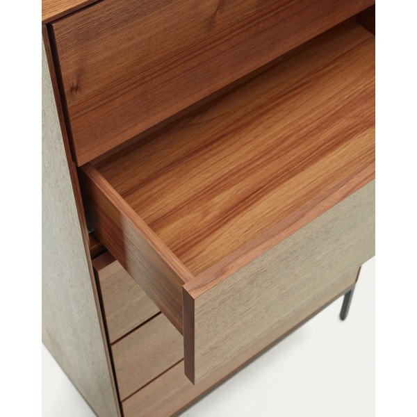 Visoka komoda v orehovem dekorju 60x114 cm Vedrana – Kave Home-image-4