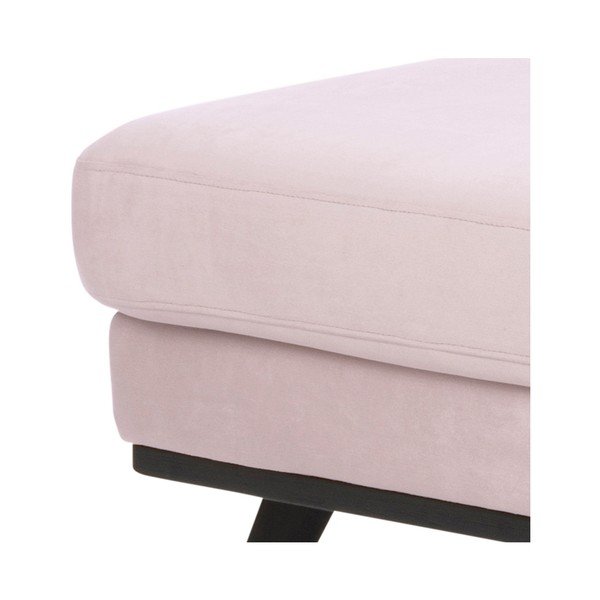 Pudrasto roza žametni kavč Actona Norwich, levi kot-image-1