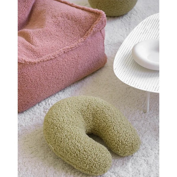 Zelena otroška blazina bouclé U – Wigiwama-image-3