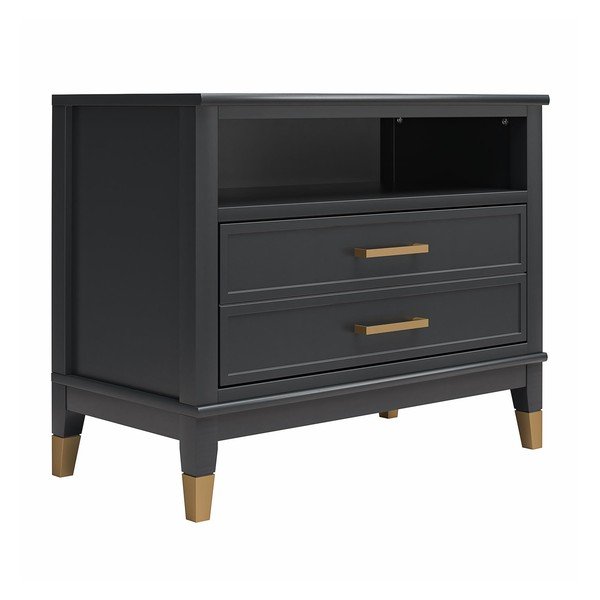 Črna nočna omarica Westerleigh – CosmoLiving by Cosmopolitan-image-2