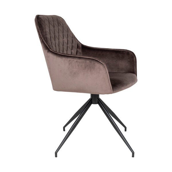 Rjav oblazinjen jedilni stol Harbo – House Nordic-image-3