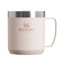 Svetlo rožnat termo lonček iz nerjavečega jekla 350 ml Stay-Hot Camp Mug Rose Quartz – Stanley