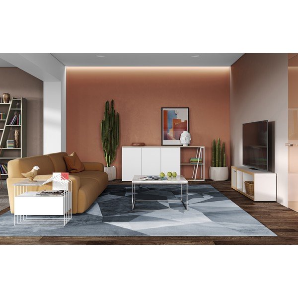 Klubska mizica iz marmorja 75x75 cm Gleam - TemaHome-image-1