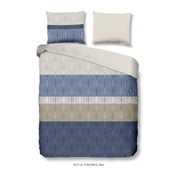 Modro bombažno posteljno perilo Dobro jutro Valence, 200 x 200 cm