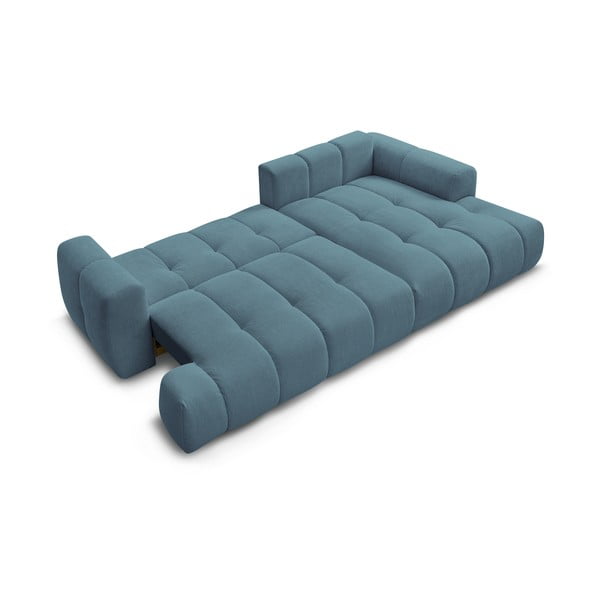 Modra raztegljiva/s prostorom za shranjevanje kotna sedežna garnitura (desni kot/z ležalnikom) Fuji – Bobochic Paris-image-4