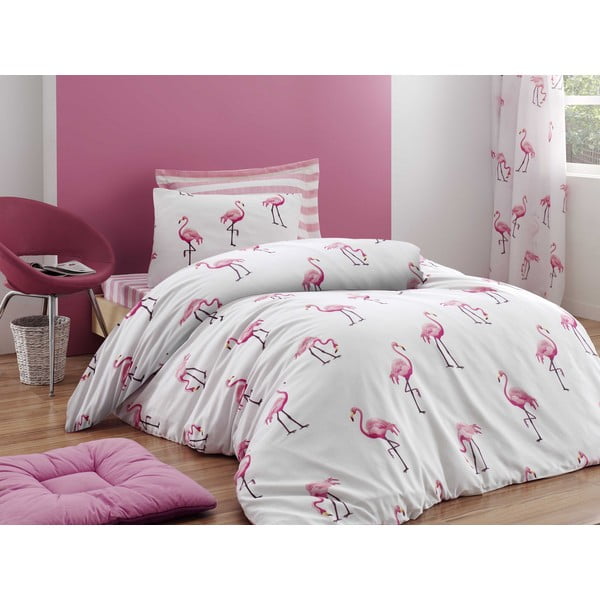 Posteljnina za enojno posteljo Flamingo, 140 x 200 cm