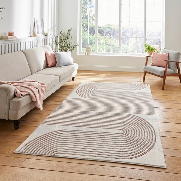 Rožnata/svetlo siva preproga 160x220 cm Apollo – Think Rugs-image-1