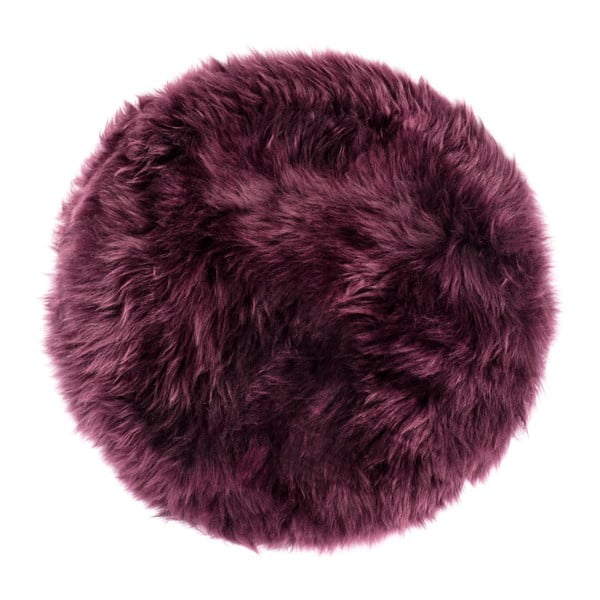 Vijolična sedežna blazina iz ovčje kože Royal Dream Zealand, ⌀ 35 cm