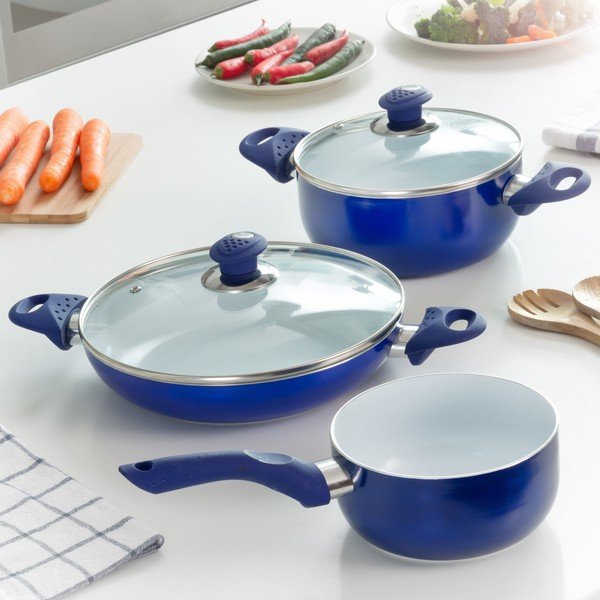 InnovaGoods Chef Blue 5-delni komplet posode za kuhanje-image-2