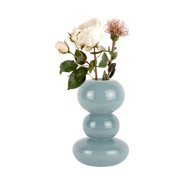 Modra steklena vaza Bubbles - PT LIVING-image-2