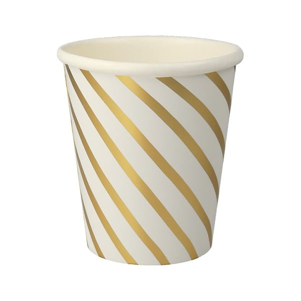 Papirnati kozarčki za enkratno uporabo v kompletu  8 ks Gold Swirl – Meri Meri