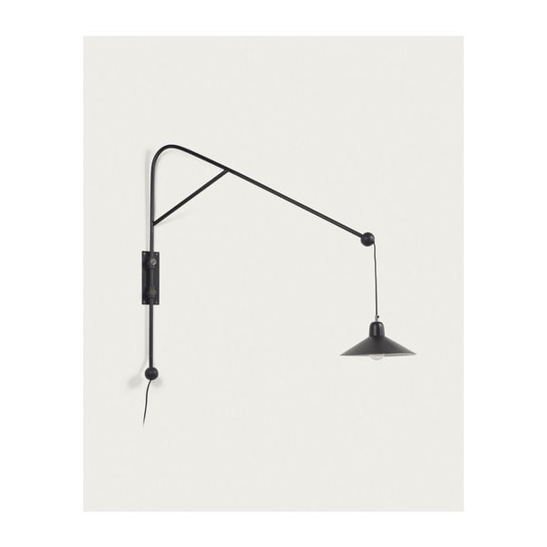 Črna stenska svetilka ø 30 cm Eleazar – Kave Home-image-2