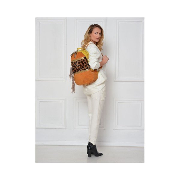 Nahrbtnik Carla Ferreri Cognac Giallo-image-3