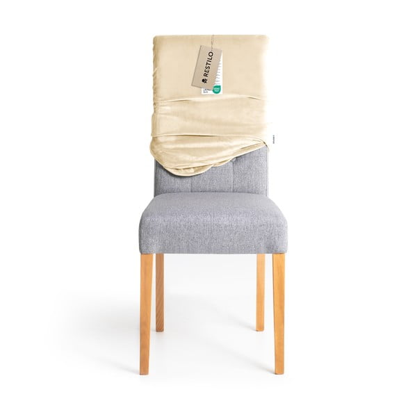 Bež raztegljive prevleke v kompletu 4 ks za stol 48 cm Sento – Restilo-image-4