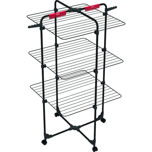 Črno stojalo za sušenje perila 30 m Mixer 3 – Vileda