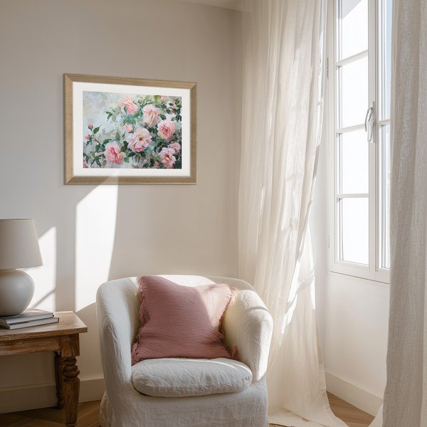 Tiskana slika z okvirjem 75x56 cm Blooming Roses – Styler-image-2