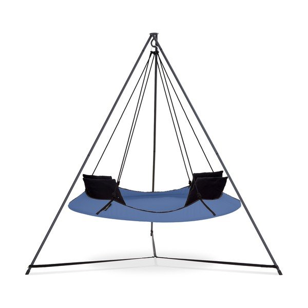 Modra vrtna gugalnica s stojalom - Hangout Pod-image-1