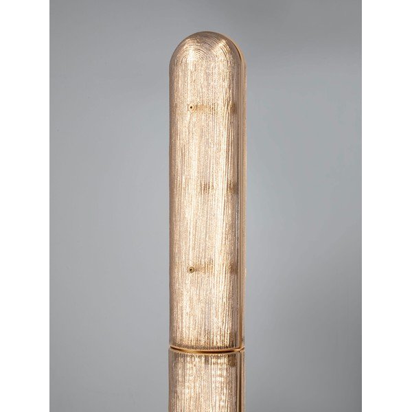 Medeninasta kovinska LED stoječa svetilka s steklenim senčilom (višina 165,5 cm) Gloree – Nova Luce-image-2