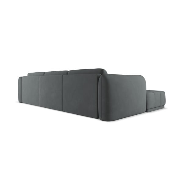 Temno siva kotna sedežna garnitura (levi kot) Hoku – Makamii-image-4