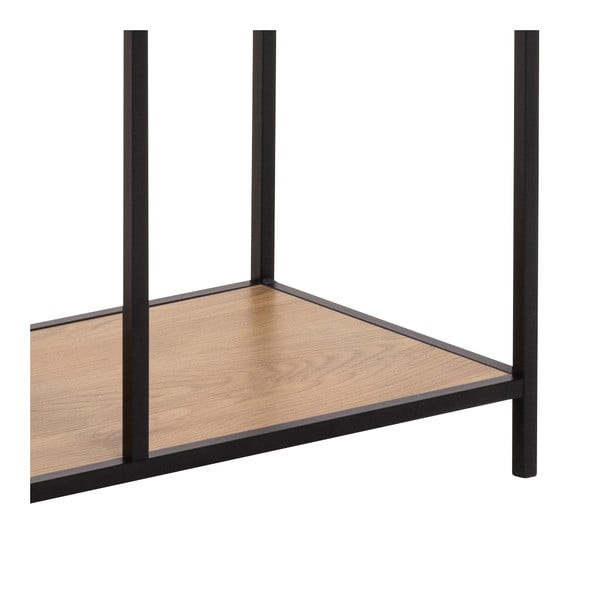 Črn/v naravni barvi regal v hrastovem dekorju 77x185x35 cm Seaford – Actona-image-4