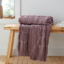 Roza/bela pletena odeja 130x170 cm Chunky Marl Knit – Catherine Lansfield