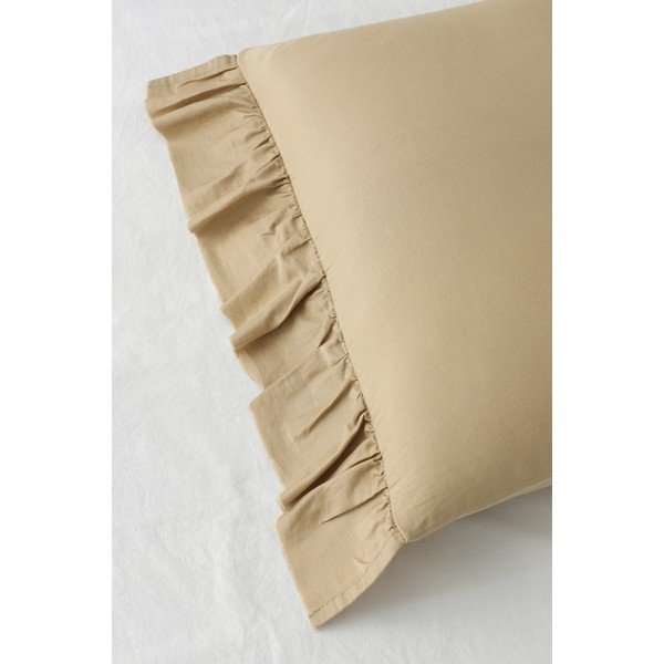 Svetlo zelena/kaki zelena enojna posteljnina iz bombažnega satena 150x210 cm Gloria – Ellos Home-image-4