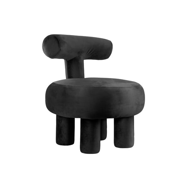 Črn žameten fotelj Abrazo – Leitmotiv