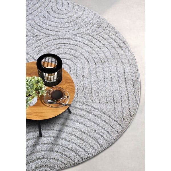 Svetlo siva okrogla preproga ø 160 cm Panglao New York Light Grey – Elle Decoration-image-2