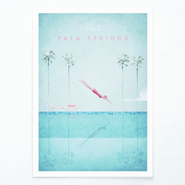 Plakat Travelposter Palm Springs, 50 x 70 cm