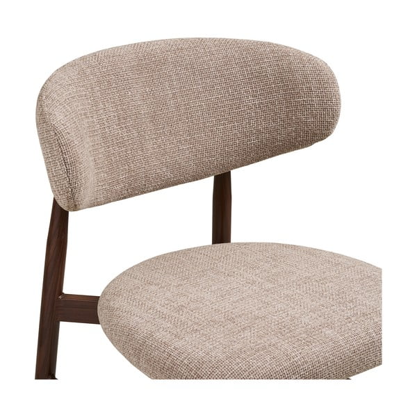Bež/temno rjav oblazinjen barski stol (višina sedeža 65 cm) Levanto – House Nordic-image-2