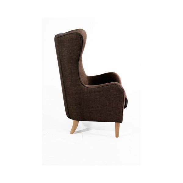 Temno rjav fotelj Max Winzer Miriam Linen-image-1