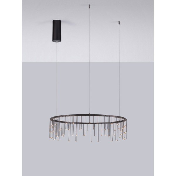 Aluminijasta LED zatemnitvena viseča svetilka v sijajno srebrni barvi ø 65 cm Stellar – Nova Luce-image-4