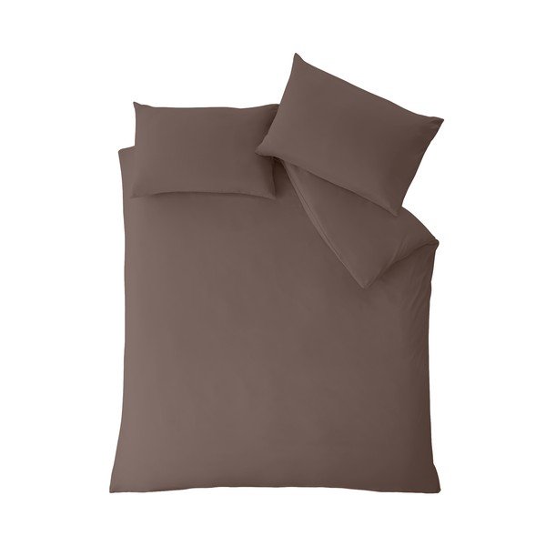 Temno rjava enojna posteljnina 135x200 cm So Soft Non Iron – Catherine Lansfield