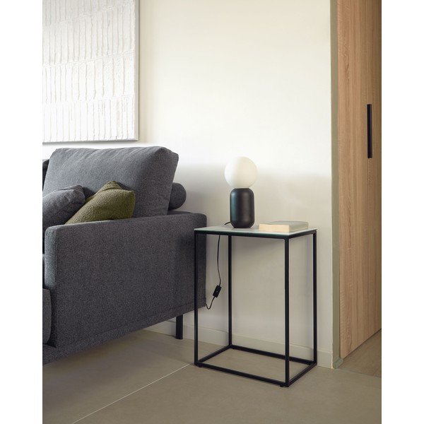 Stranska mizica s keramično ploščo 30x45 cm Rewena – Kave Home-image-1