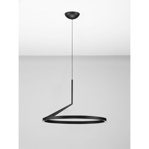 Mat črna aluminijasta LED zatemnitvena viseča svetilka ø 60 cm Tilia – Nova Luce-image-4