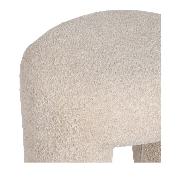 Bež tabure iz tkanine bouclé Suave – Ixia-image-3
