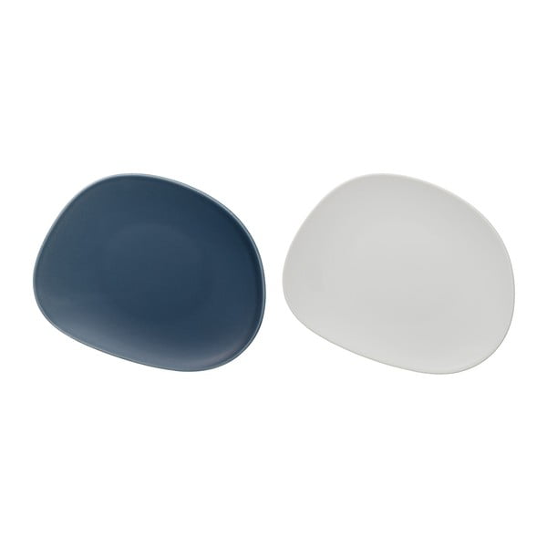 Komplet 2 modro-belih porcelanskih solatnih krožnikov Like by Villeroy & Boch Group
