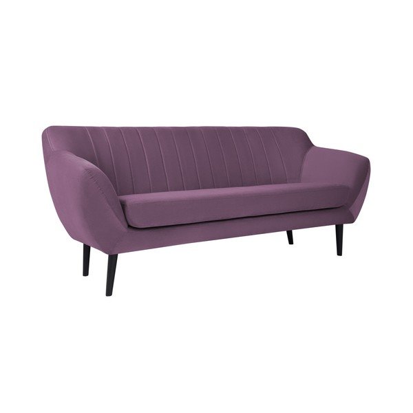 Vijolična dvosedežna zofa Mazzini Sofas Toscane, črne noge-image-2