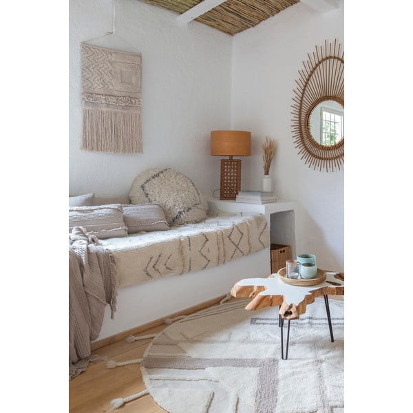 Kremno bela pralna ročno tkana volnena preproga 80x140 cm Lakota Day – Lorena Canals-image-4