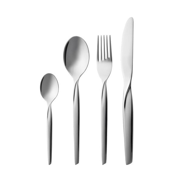 Pribor iz nerjavečega jekla v srebrni barvi 16 ks Twist – Gense