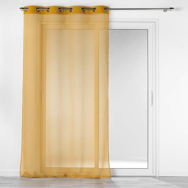 Rumena prosojna zavesa iz tančice 140x240 cm Casual – douceur d'intérieur