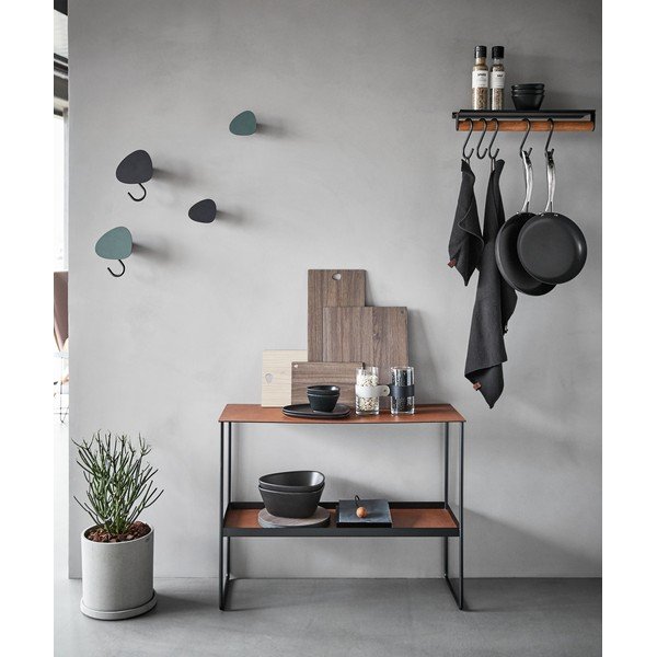 Kovinska stranska mizica v konjak rjavi barvi 29x78 cm Bull – LIND DNA-image-1