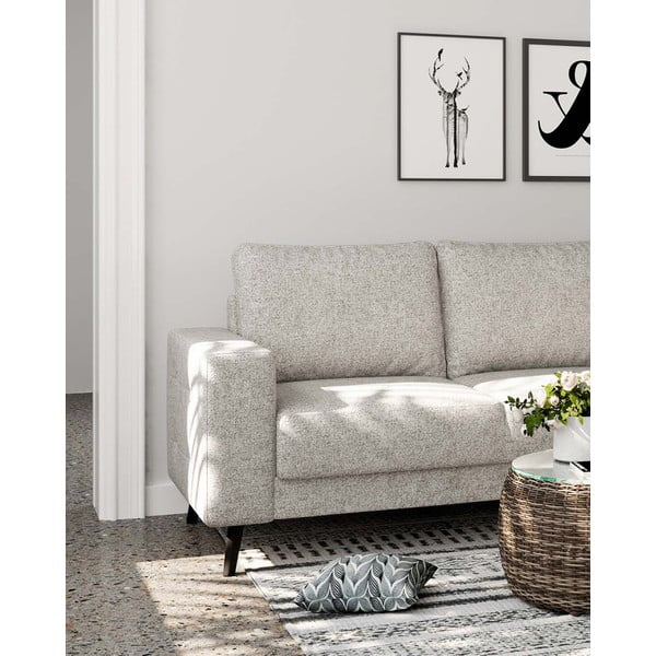 Kremno bela kotna sedežna garnitura (desni kot) Fynn – Ghado-image-1