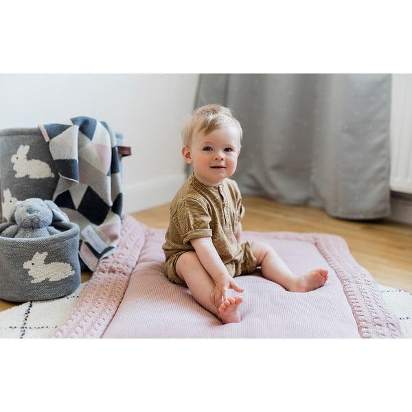 Roza bombažna igralna podloga Kindsgut Mat, 70 x 90 cm-image-1