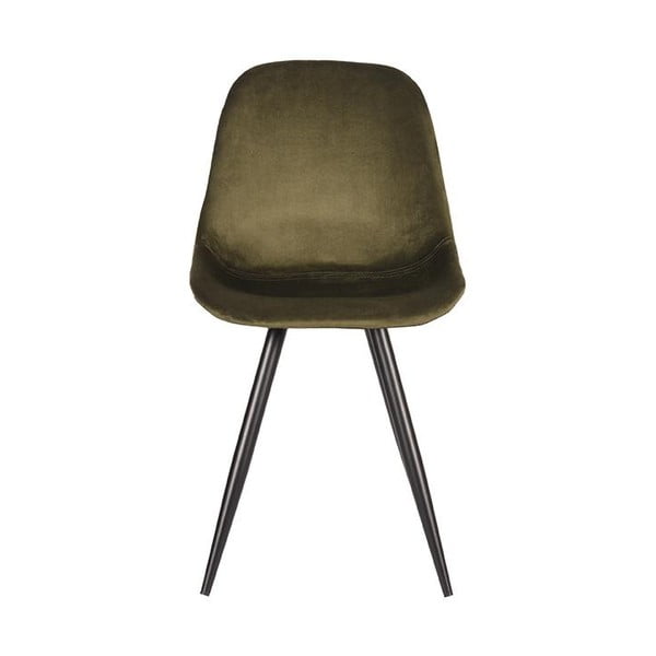 Kaki zeleni žametni jedilni stoli v kompletu 2 ks Capri  – LABEL51-image-2