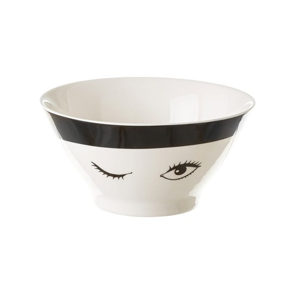 Porcelanasta skleda Unimasa Black Dreameyes, 350 ml