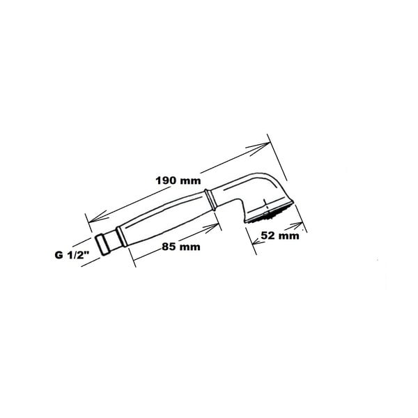 Medeninasta tuš ročka v sijajno srebrni barvi ø 5 cm Antea – Sapho-image-2