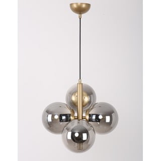 Siva/zlata viseča svetilka s steklenim senčnikom ø 15 cm Forte – Squid Lighting
