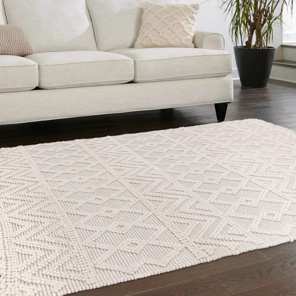 Svetlo siva volnena preproga 200x290 cm Asra – Asiatic Carpets-image-1