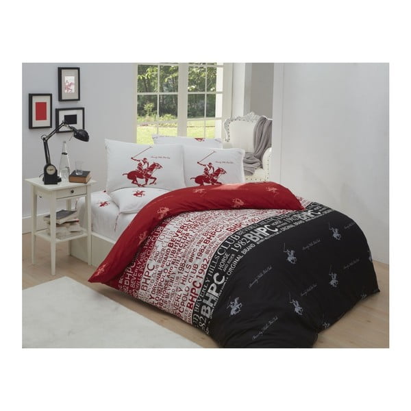 Posteljno perilo za zakonsko posteljo z rjuho BHPC Godfrey, 200 x 220 cm